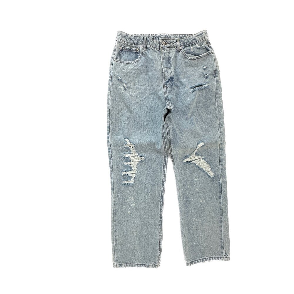 No Boundaries Distressed Straight Women's size 15 Light Wash Blue Denim Jeans